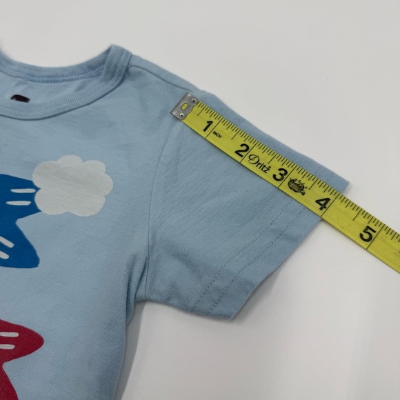 Tea Collection Kids Japanese Fish Flags Graphic Tee 18-24 mo Blue Red Cotton EUC - Picture 9 of 10